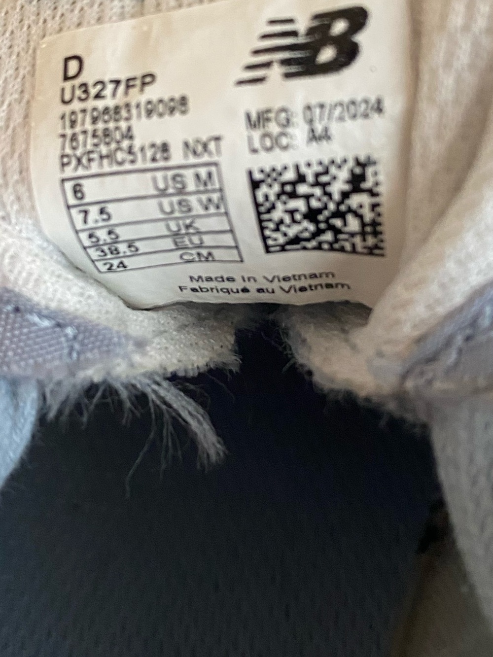 New Balance 327 Figs Blue & White Trail Sneakers - Picture 8 of 8